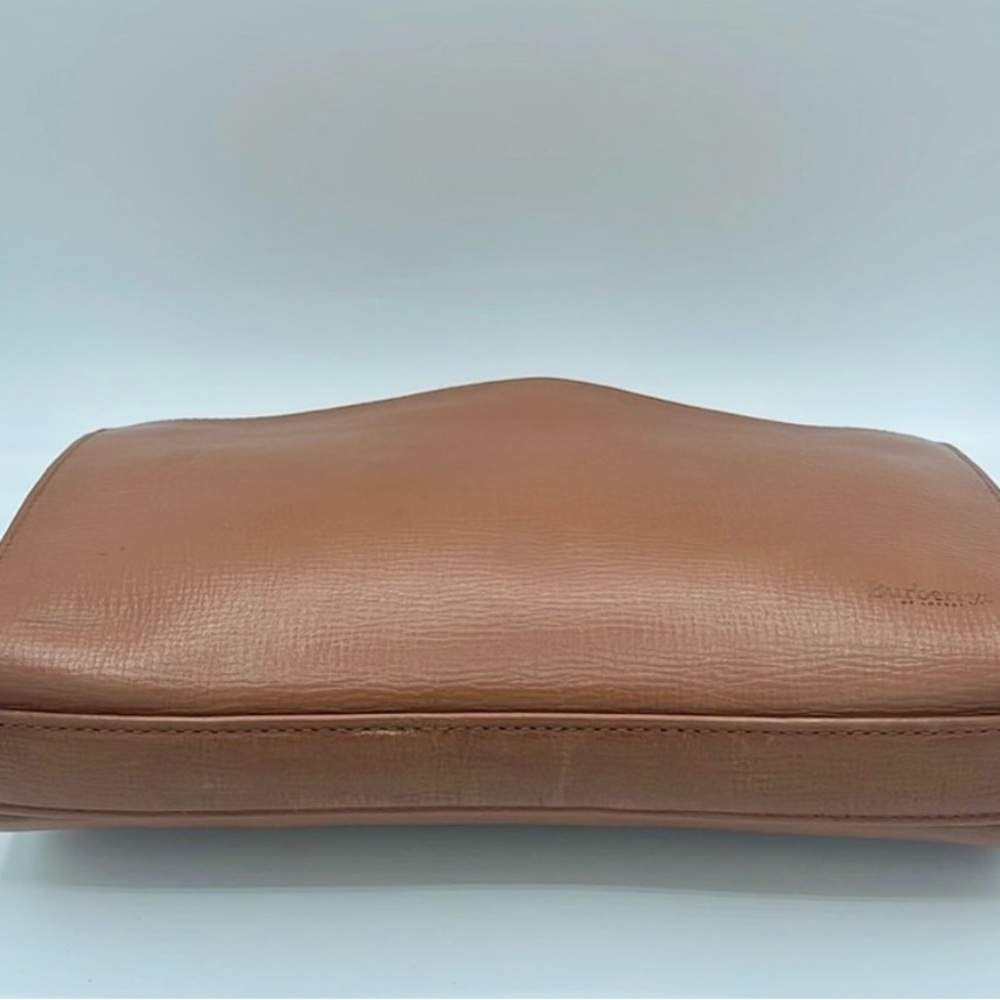 BURBERRY’S Brown Leather Men's Wristlet / Clutch Toiletry or Business Supply Bag - Picture 7 of 10